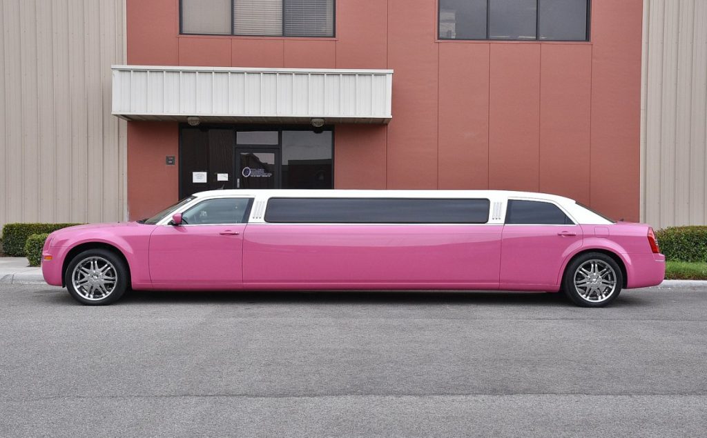 London Pink Limousine outside